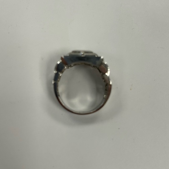 Suzy Levian Unisex Sterling Silver White CZ Ring Size #9.5 Sample - Picture 5 of 8